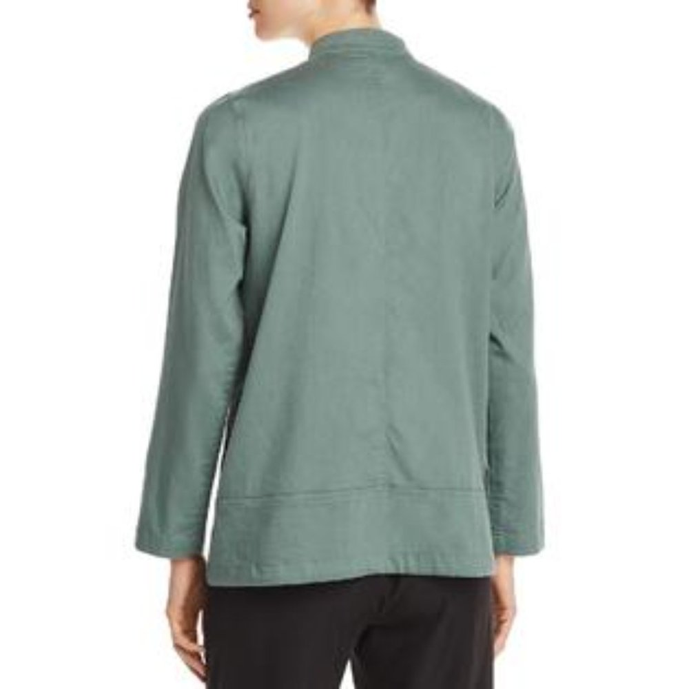 Eileen Fisher Organic Cotton Army Utility Cargo Jacket Green Size XL - Picture 4 of 7